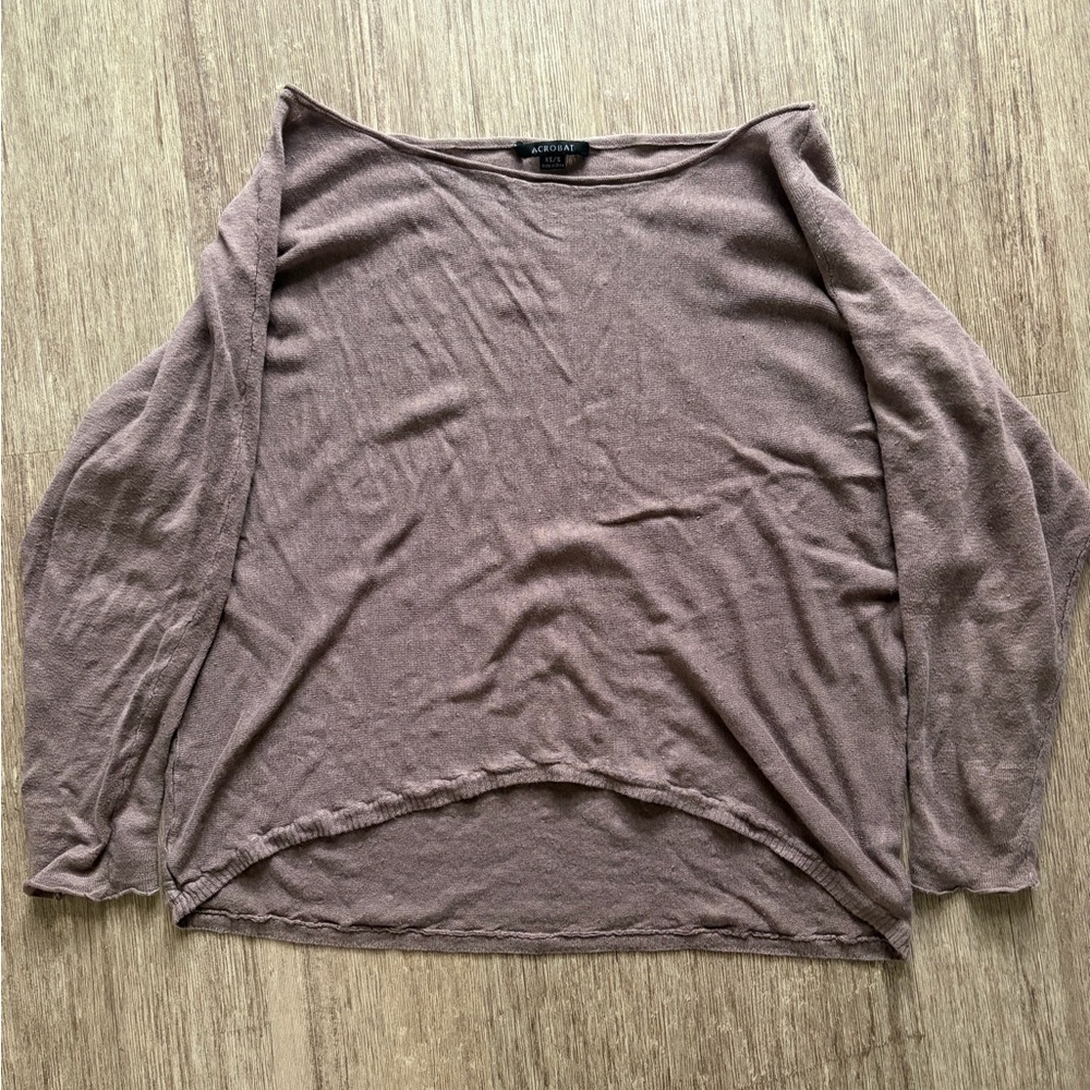 Acrobat Taupe Long Sleeve Top